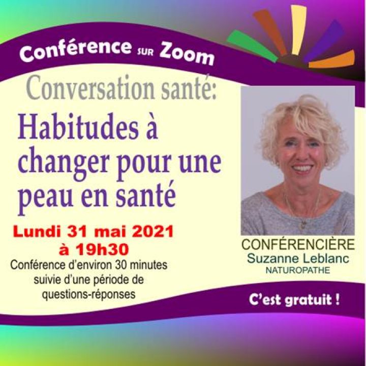 Conférence: Habitudes à changer pour une peau en santé