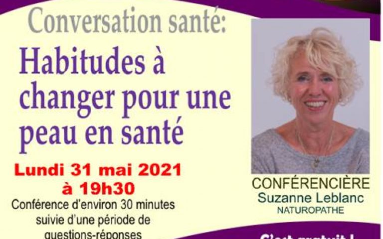 Conférence: Habitudes à changer pour une peau en santé